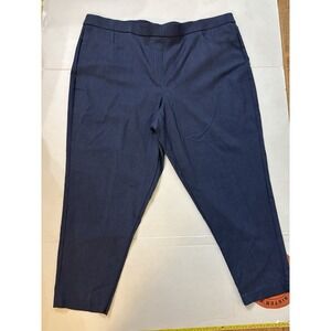 Alfred Dunner‎ Sz 24w Plus Women's Straight Ankle Pants Navy